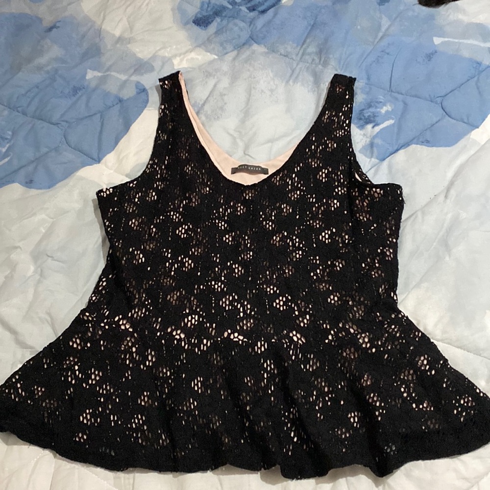 Lace like peplum top